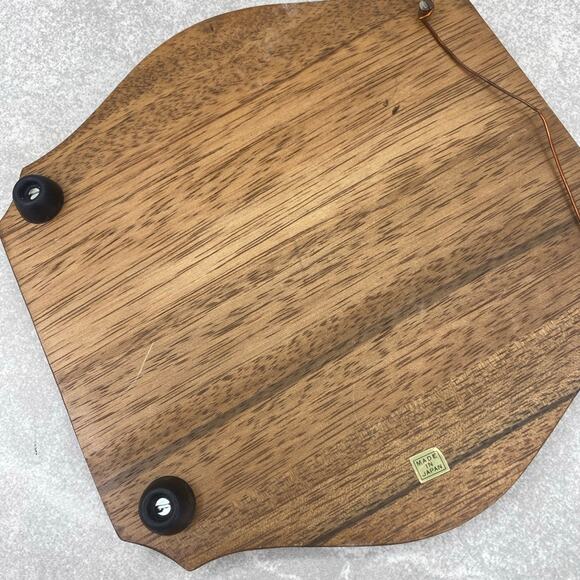Vintage Wood and Tile Trivet Made In Japan 8”x 7 3/4” - Picture 8 of 9